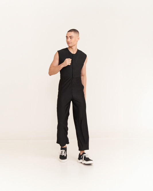 Aionios Jet Black Jumpsuit