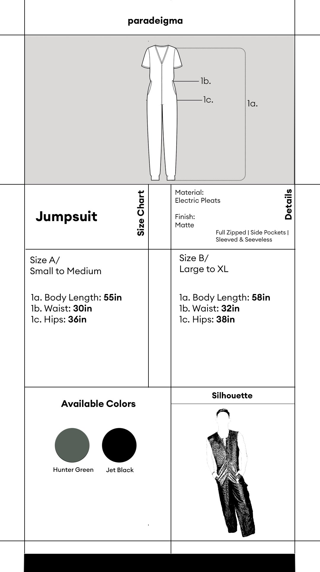 Aionios Jet Black Jumpsuit