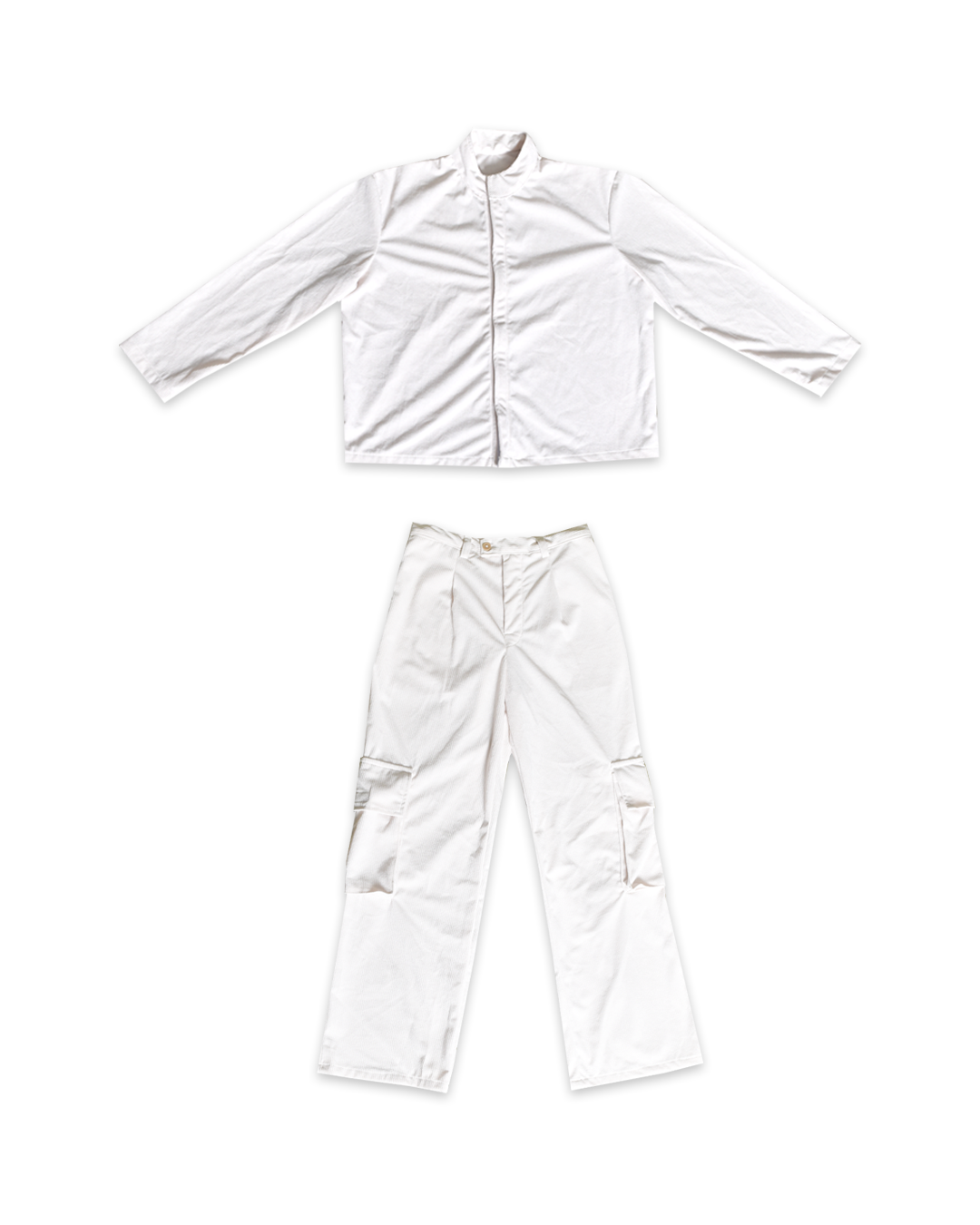 Elysian Alabaster Zipped Turtle Neck Set