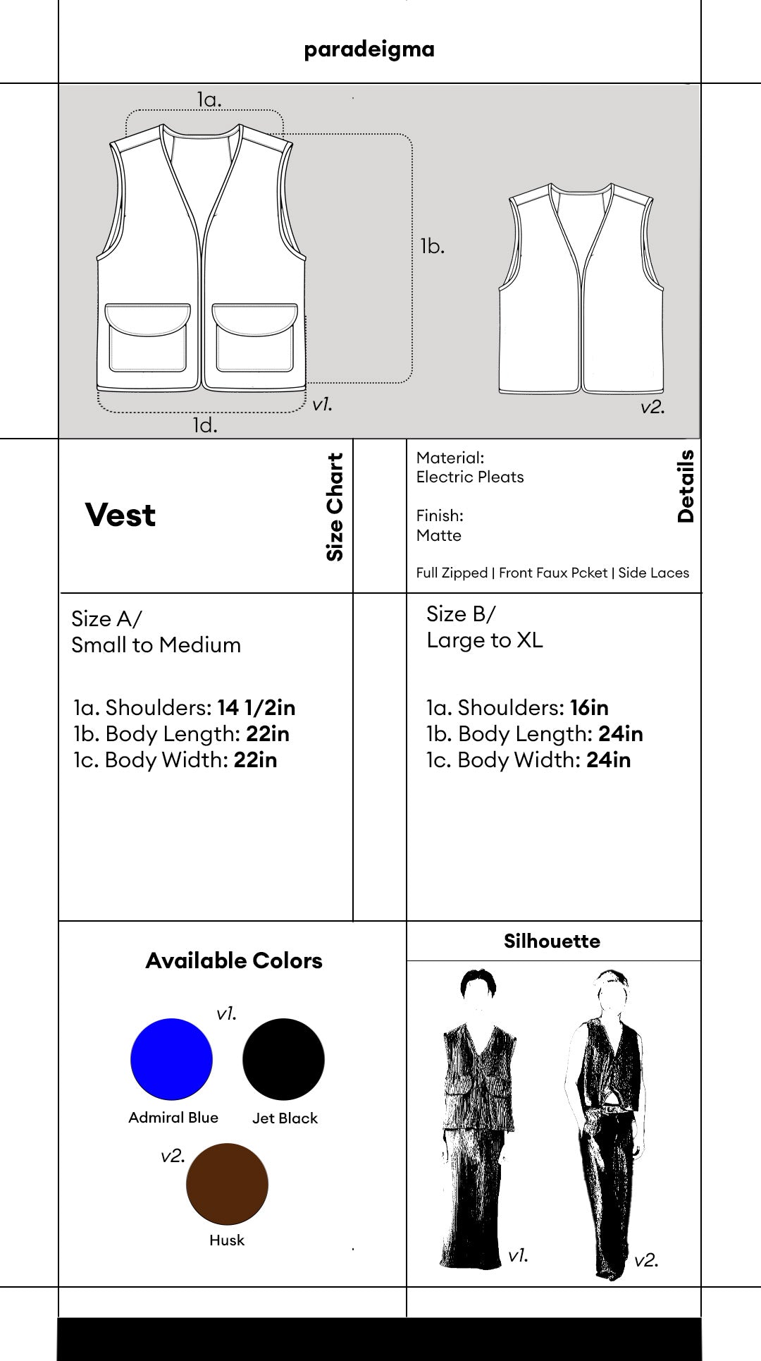 Eleutheria Jet Black Buttoned Vest