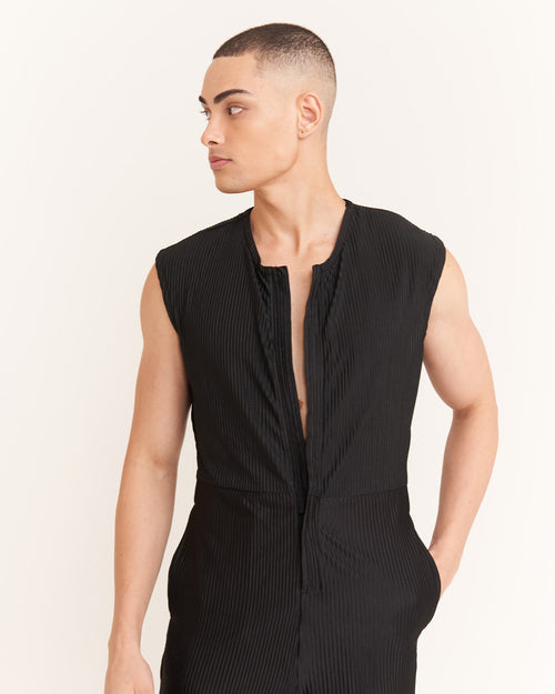 Aionios Jet Black Jumpsuit