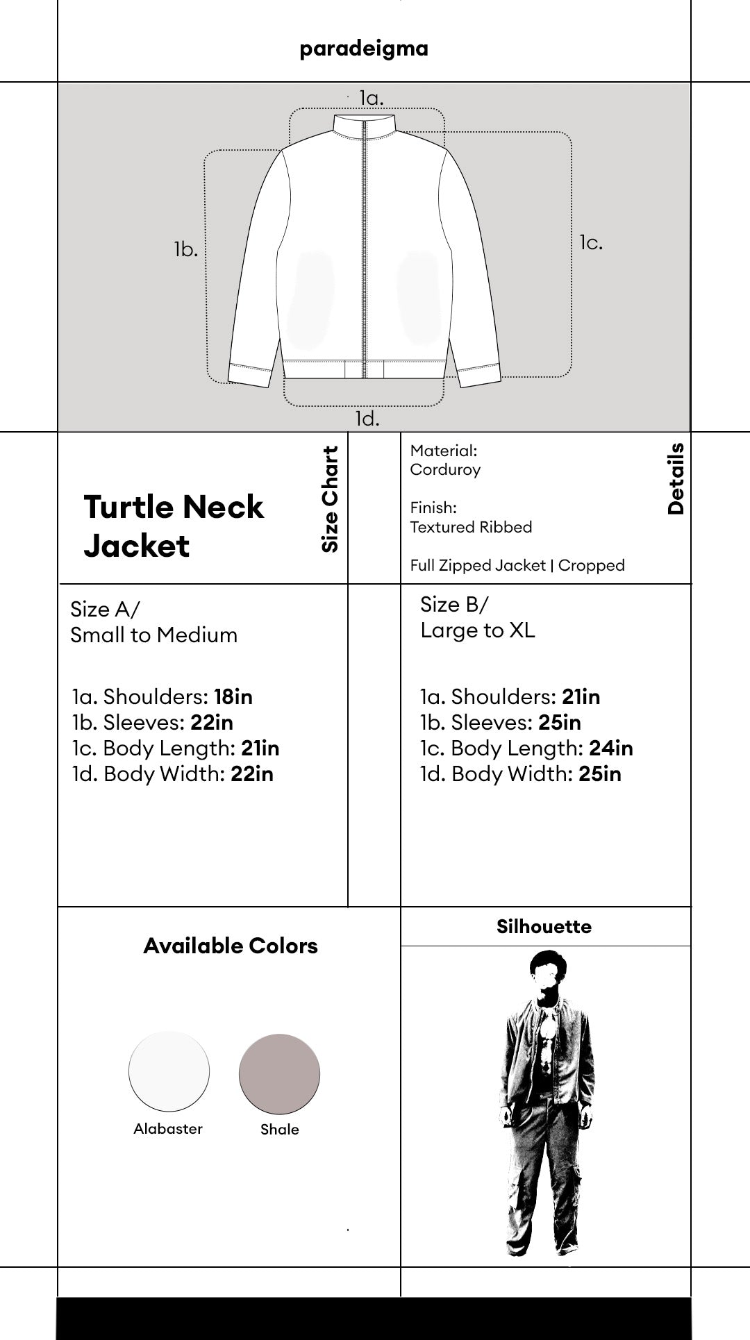 Elysian Shale Zipped Turtle Neck Jacket