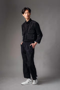 Exypnos Licorice Black Corduroy Jacket Set