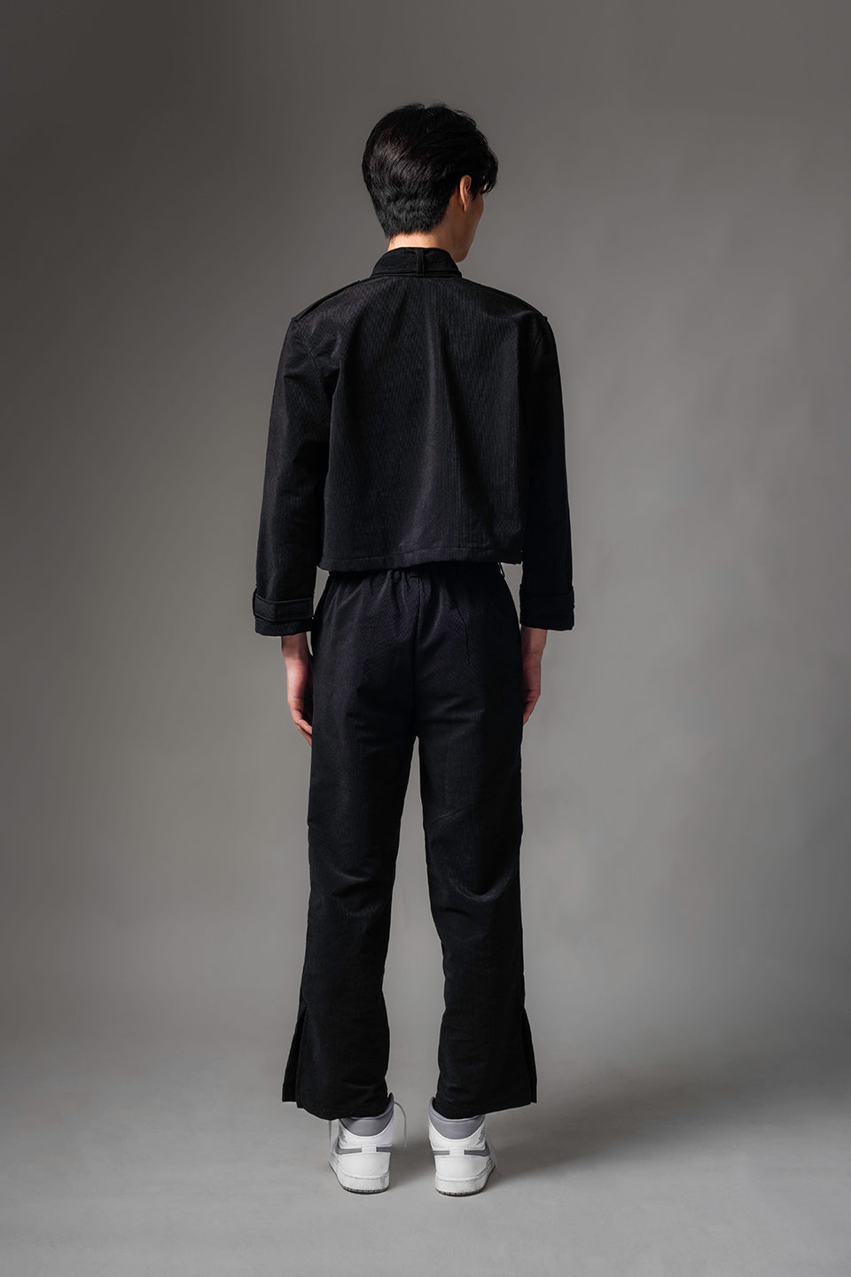 Exypnos Licorice Black Corduroy Jacket Set