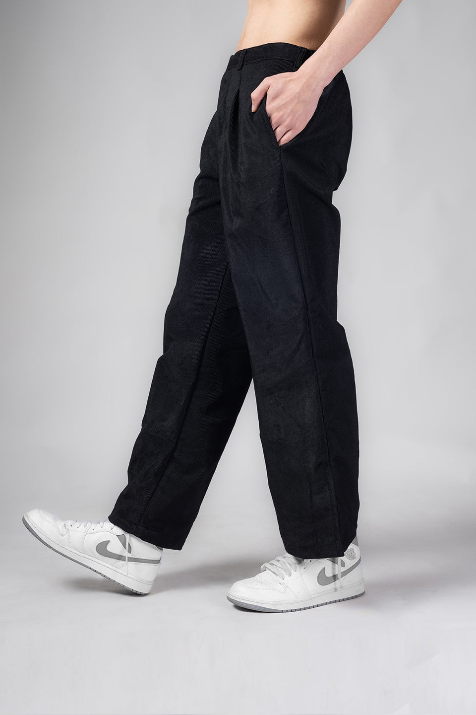 Exypnos Licorice Black Corduroy Pants