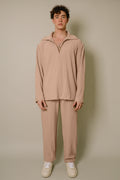 Nitidus Sand Pleated Quarter Zip