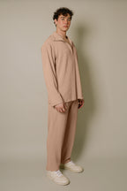 Nitidus Sand Pleated Quarter Zip